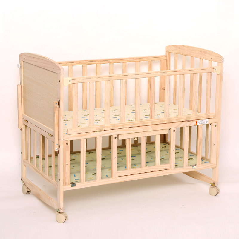 HAORUI New Arrival Swing Baby Cribs chinese soild Free Sample Crib Baby Cot Manufacturer Baby Crib Wood cots