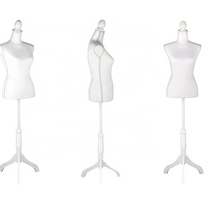 White holder jewelry display female dress form mannequin forms of formal dresses