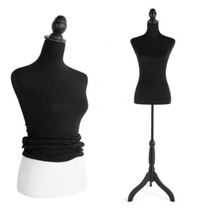 Velvet Fabric Upper Body Mannequin Clothes Hanger Torso  display mannequin female  Stylish woman  Mannequins