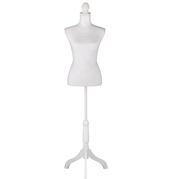 White holder jewelry display female dress form mannequin forms of formal dresses