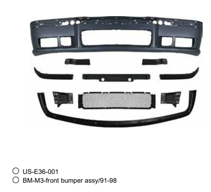 E36 body Kit for bmw e36 M3 front bumper parts bmw e36 accessories headlight widebody kit spoiler