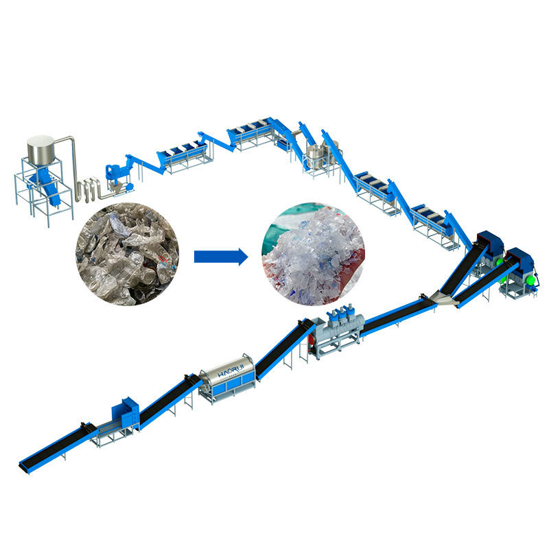 Top quality plastic recycling machinery waste pet bottle washing line recycling pelletizing machine