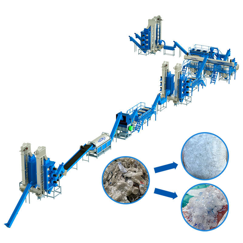 Waste plastic recycling machine pet recycling plastic line pet bottle recycling machine