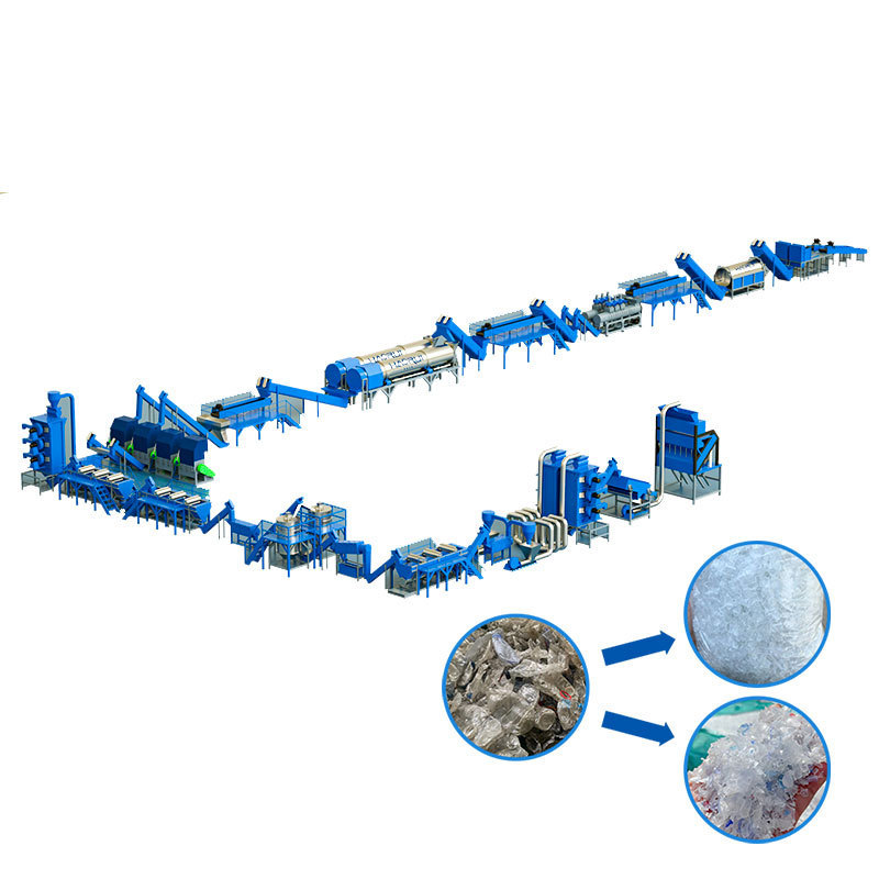 Top quality plastic recycling machinery waste pet bottle washing line recycling pelletizing machine