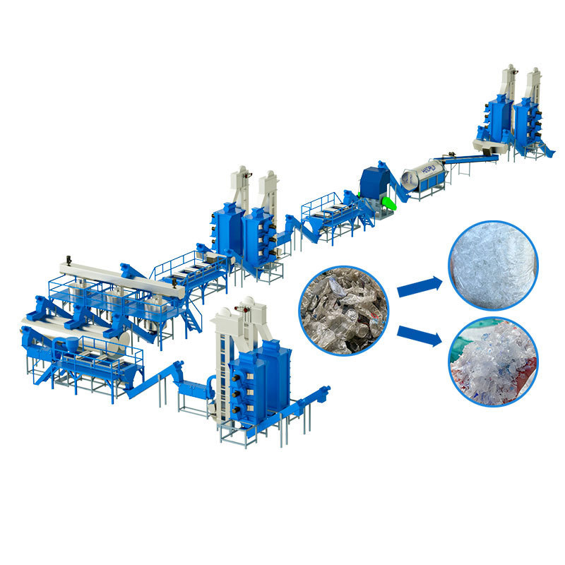 Top quality plastic recycling machinery waste pet bottle washing line recycling pelletizing machine