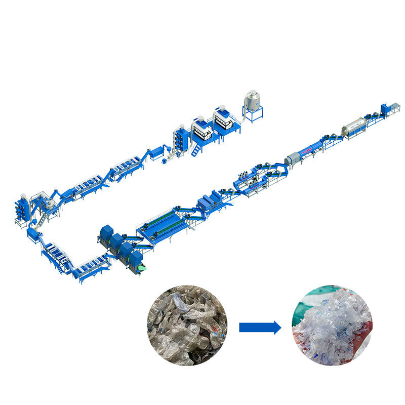 Plastic Bottle Recycling Machine with Dewatering and Label Remover Core Motor Engine Components for Washing Recycling Line