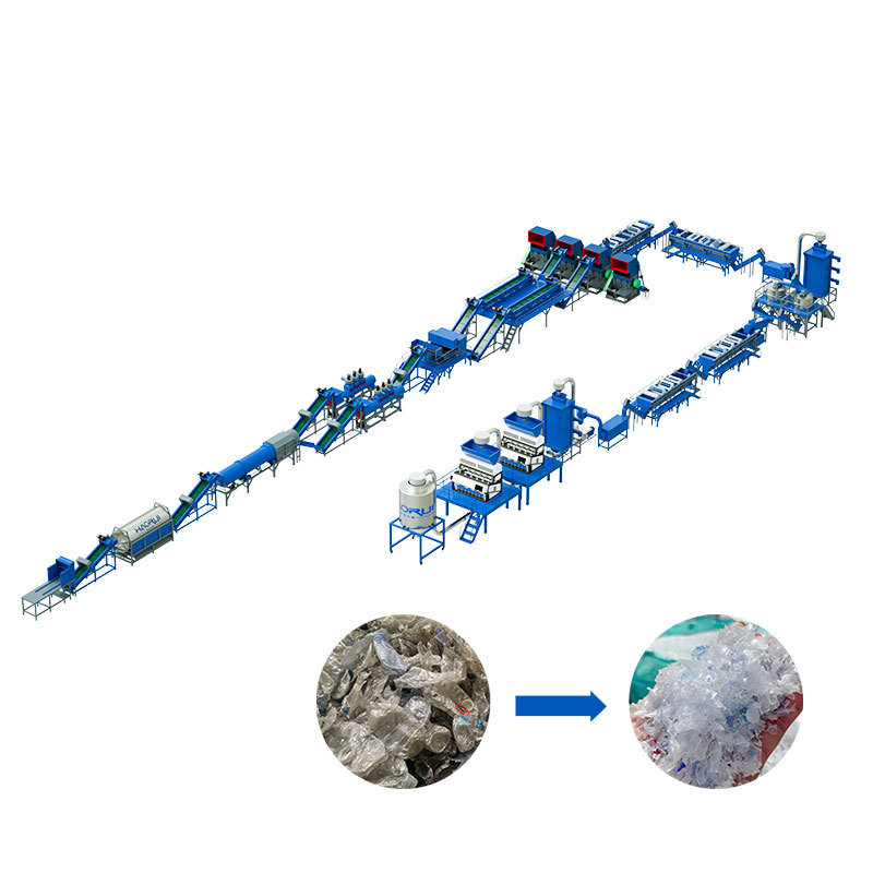 Plastic Bottle Recycling Machine with Dewatering and Label Remover Core Motor Engine Components for Washing Recycling Line