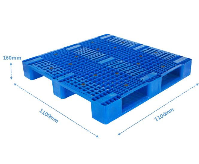 1100*1100 Heavy Duty Two-way Industry Plastic Pallet Entry Euro Warehouse Forklift Pallet Racking Plastic Pallet