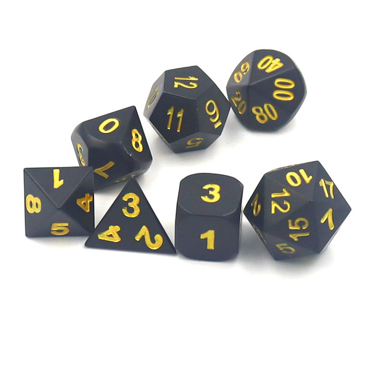 Fast Metal Dice Set Dye Black colour Loaded Dice For Board Game