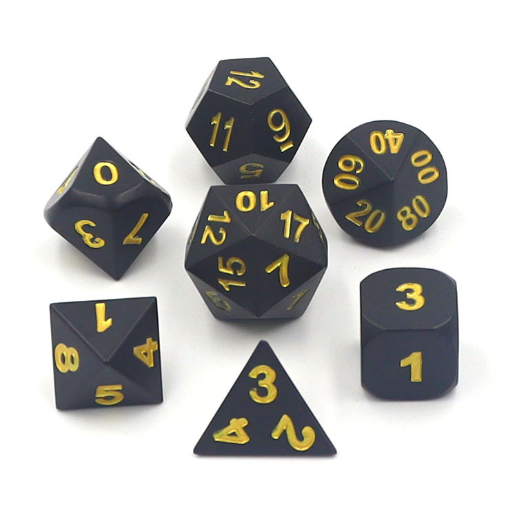 Fast Metal Dice Set Dye Black colour Loaded Dice For Board Game