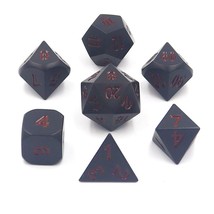 Fast Metal Dice Set Dye Black colour Loaded Dice For Board Game