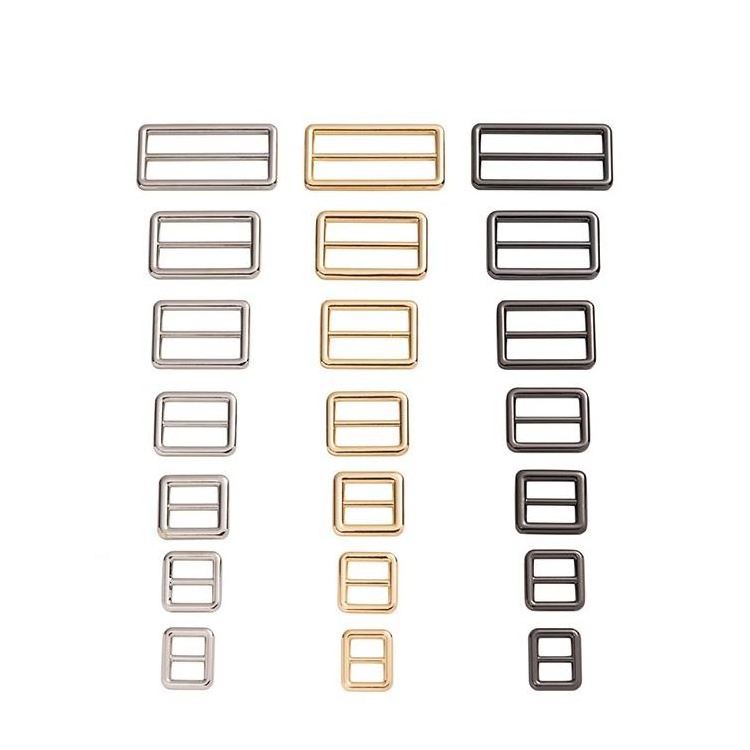 Metal Triglide Slides Buckle Tri Glides Sliders Buckle Adjustable Webbing for Belt Backpack Bags