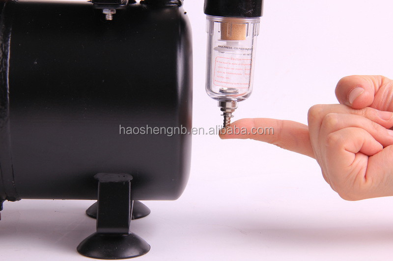 AF186 HIGH QUALITY OIL-LESS MINI PISTON TYPE AIRBRUSH AIR COMPRESSOR