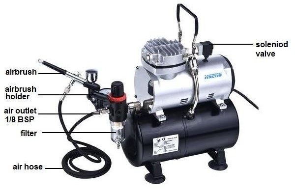 AS189K silent airbrush compressor