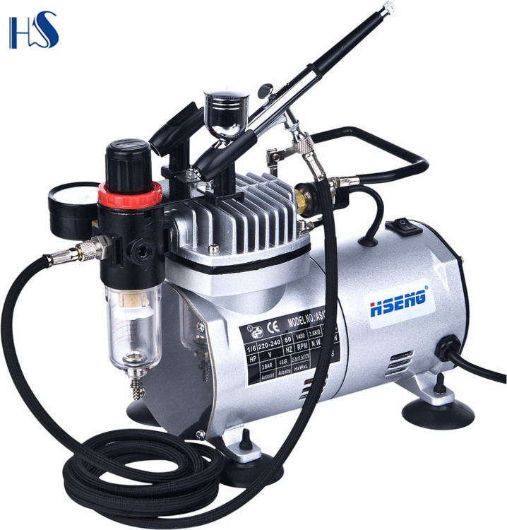 AS18K-2 motorbike airbrush helmet compressor kit multi purpose airbrush compressor set