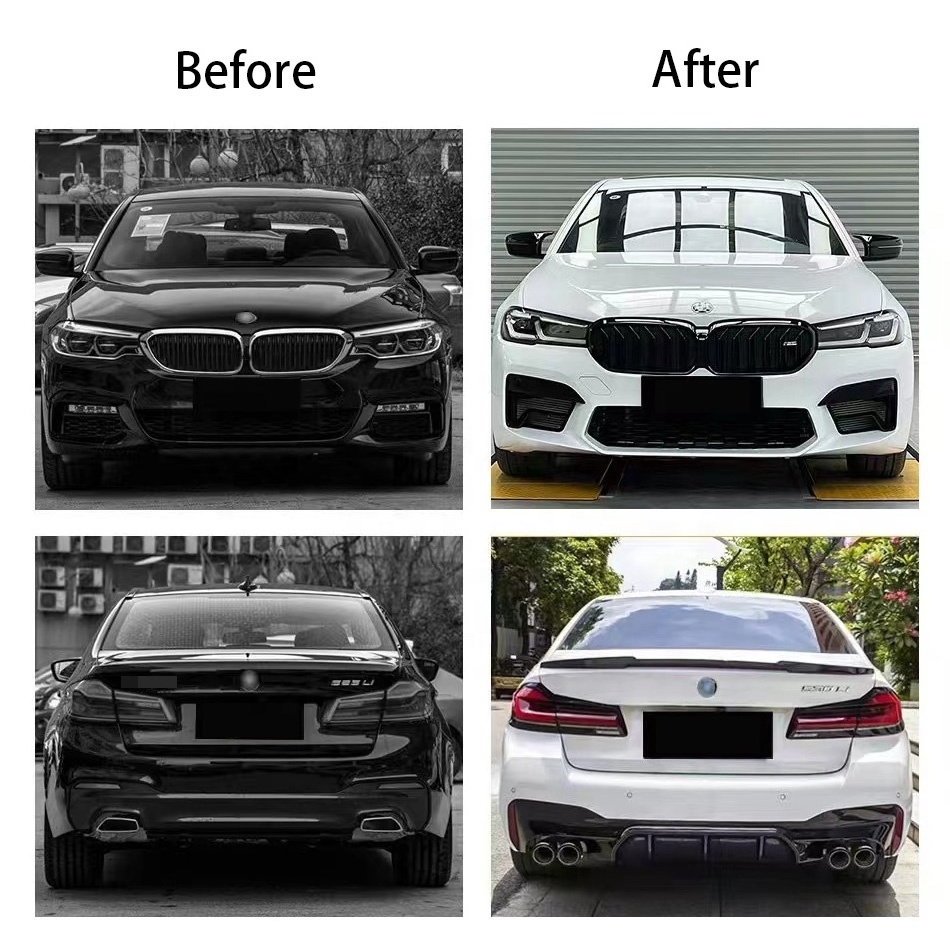 PP Plastic F10 Update to F90 M5 2021-2023 Facelifts Accessories Bodykit For BMW F10 F18 5 Series 2018-2020 Modified Body Kit