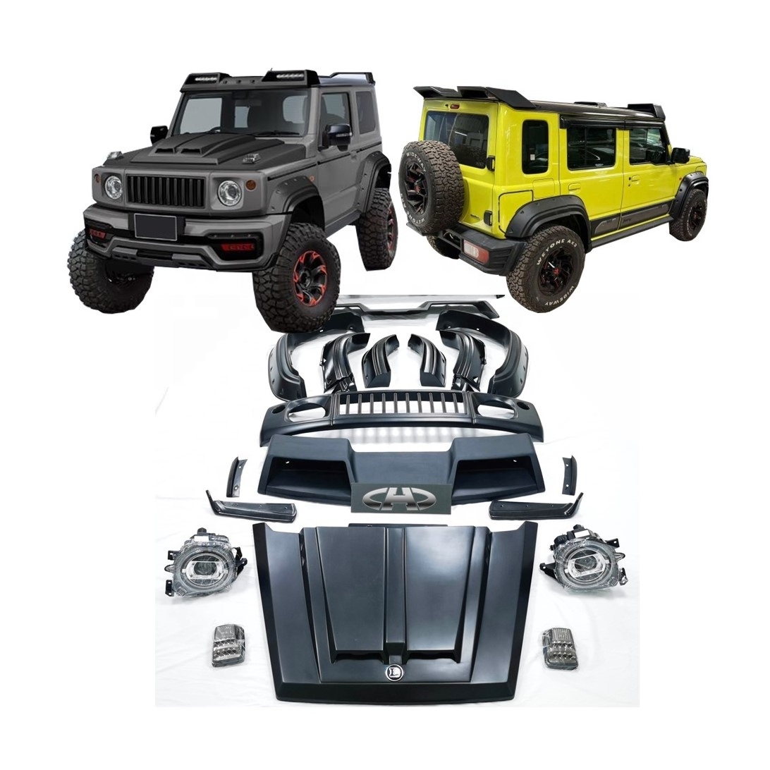 3 door 5 door G63 W Style Offroad 4x4 Car Exterior Accessories Full Set Body Kits for Suzuki Jimny Sierra JB74/64 2018-2023 Bump