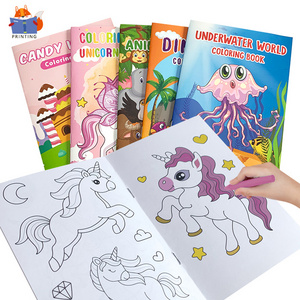 spot goods custom Full Printed for kids Color  Custom Printing Children education Comic drawing stickers  small Coloring book