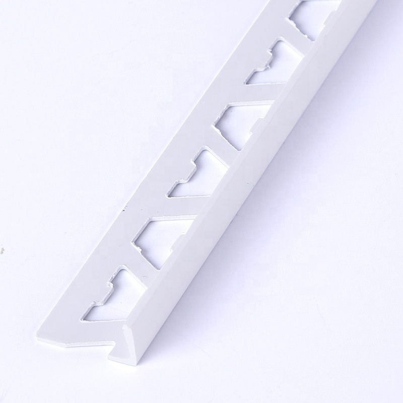 Foshan Fushifu HSPL-10 resin building materials PVC L shape angle profile plastic tile edging trim for modern house decoration