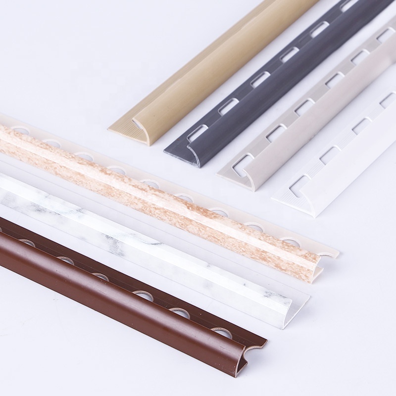 Free samples high demand flexible building materials PVC oval edge tile trim plastic decorative wall corner guard for customized