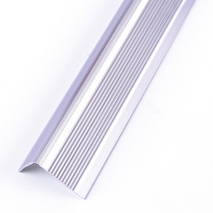 FoShan FSF  Anti Slip Metal Aluminum Stair Nose 8mm Stair Trend Edge Trim Nose Curved Stair Nosing For Laminate Flooring