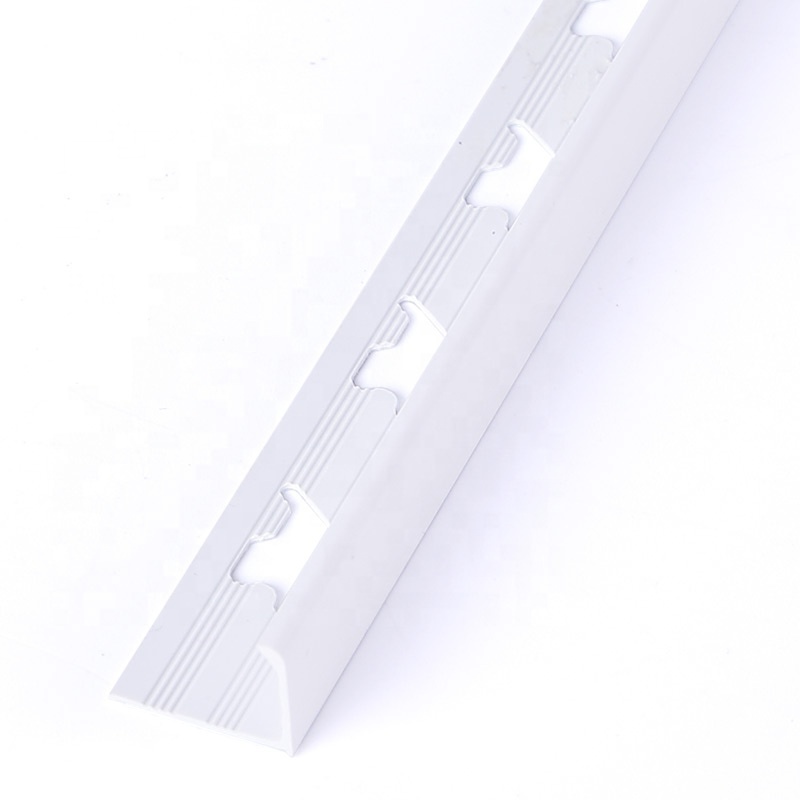 Foshan Fushifu HSPL-10 resin building materials PVC L shape angle profile plastic tile edging trim for modern house decoration