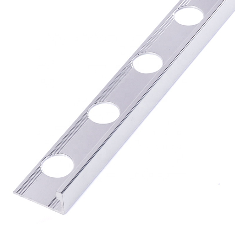 China supplier hot sales factory direct flexible aluminum ceramic tile edge trim profiles 90 degree metal angle strip in silver