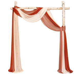 Hot Selling Wedding Stage Chiffon Curtain Backdrop Arch Drape Chiffon Fabric Swag Hanging Cloth Decorations