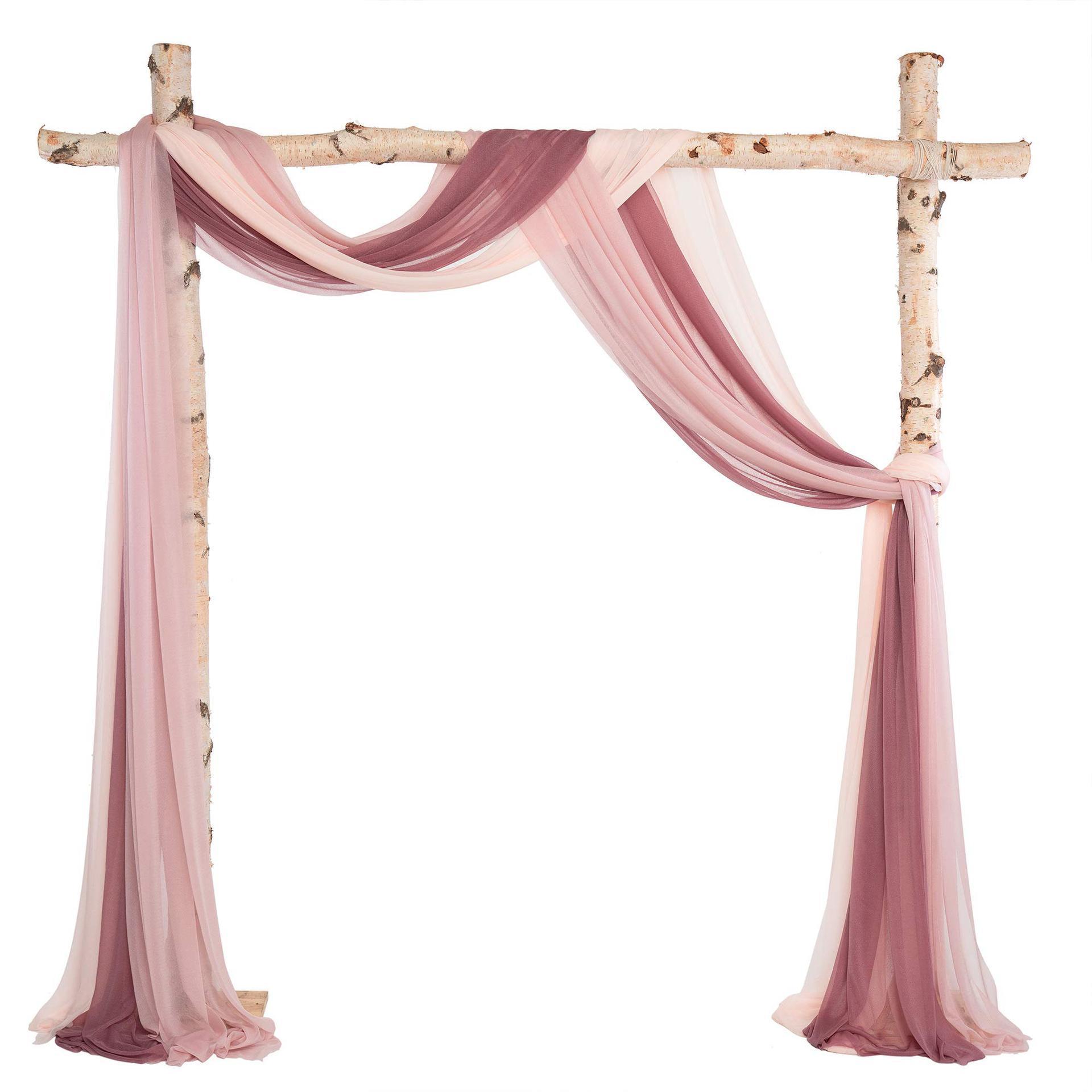 Hot Selling Wedding Stage Chiffon Curtain Backdrop Arch Drape Chiffon Fabric Swag Hanging Cloth Decorations