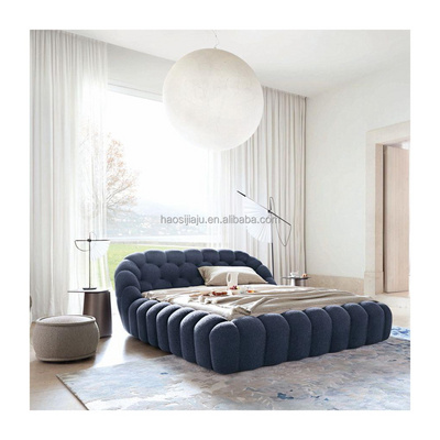 Cream Wind Fabric Girls Bedroom French Floor Bed Master Bedroom Simple Modern Netflix Bubble Bed