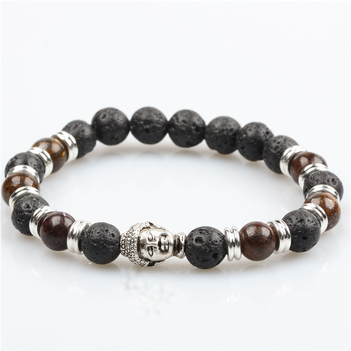 2024 Wholesale sodalite beads with Buddha bracelet jewelry natural stones jewelry parts Buddha bracelets bangles jewelry for men