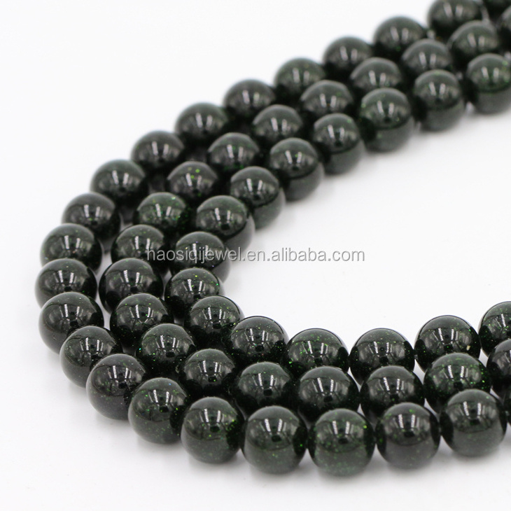 wholesale jewelry supplies High Quality Round Gemstone Green Sandstone Beads For Jewelry Making