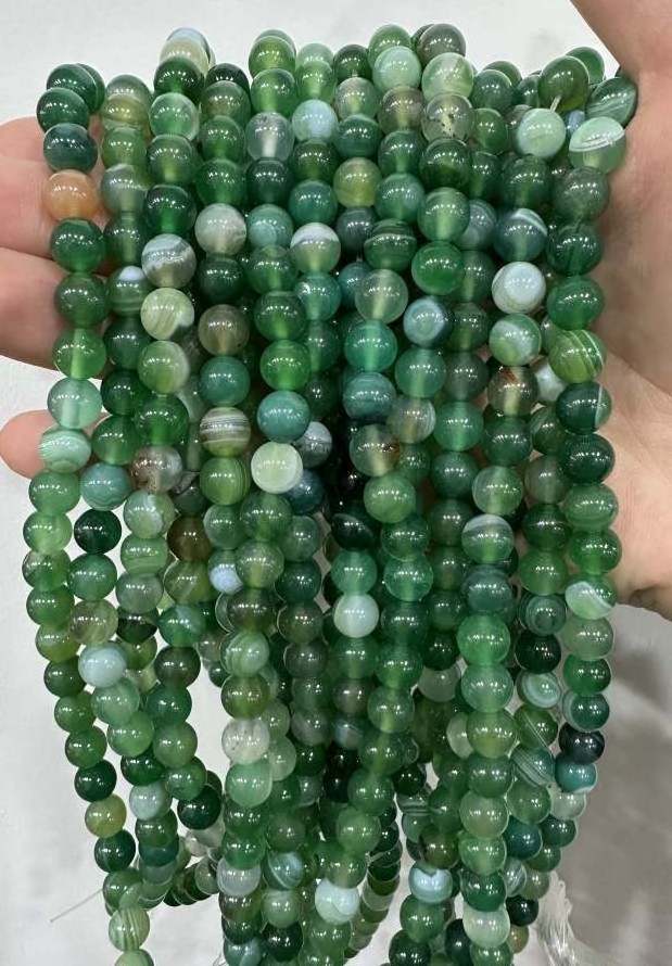 Wholesale natural stone beads Moss Agate Stone Beads for Jewelry Making