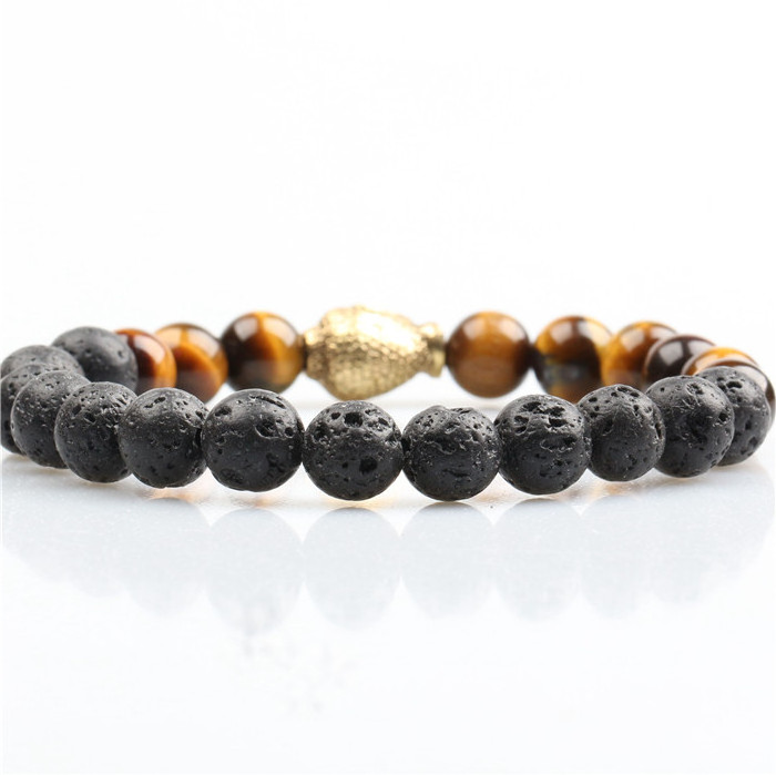 2024 Wholesale sodalite beads with Buddha bracelet jewelry natural stones jewelry parts Buddha bracelets bangles jewelry for men