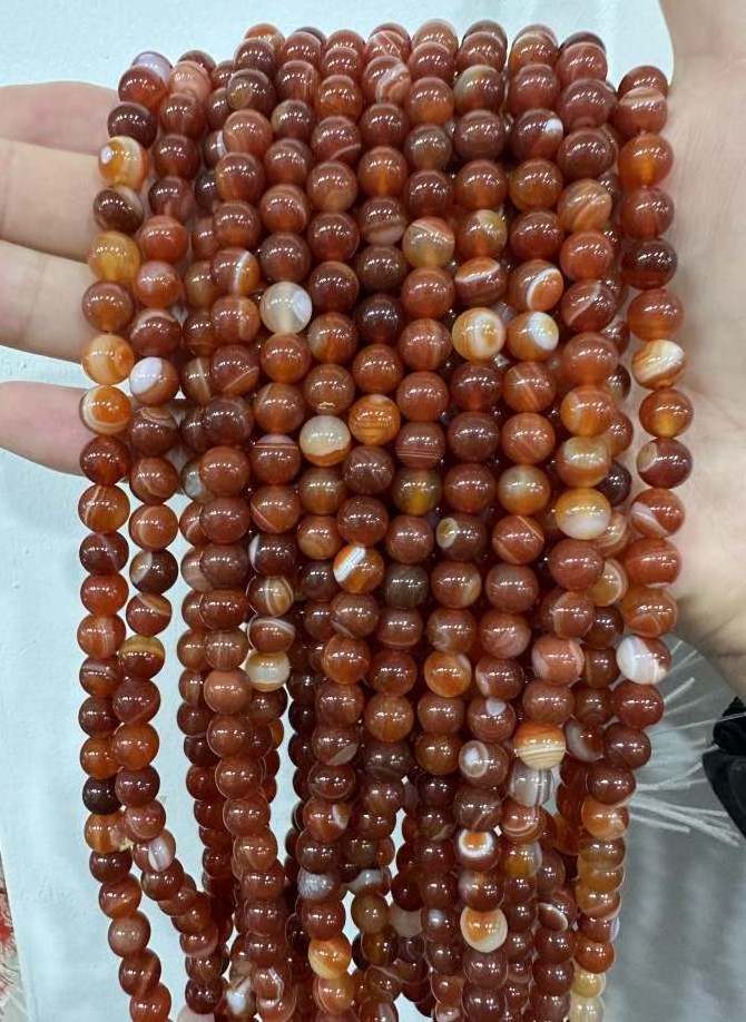 Wholesale natural stone beads Moss Agate Stone Beads for Jewelry Making