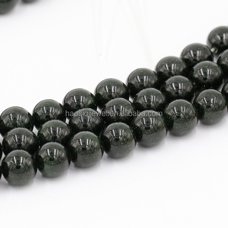 wholesale jewelry supplies High Quality Round Gemstone Green Sandstone Beads For Jewelry Making