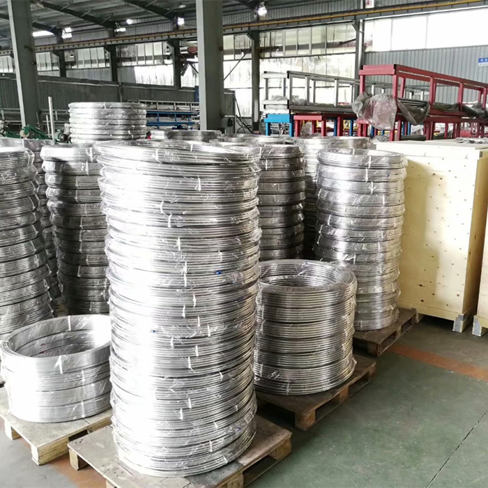 Seamless Stainless Steel Coil Pipe Coiled Heat Exchanger Tube SUS304 304L 316L Capillary Tube Coil