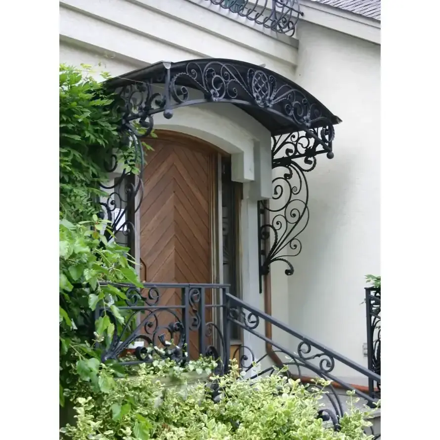 Factory Modern Customized Awnings Entry Door Elegant  Wrought Iron Canopy