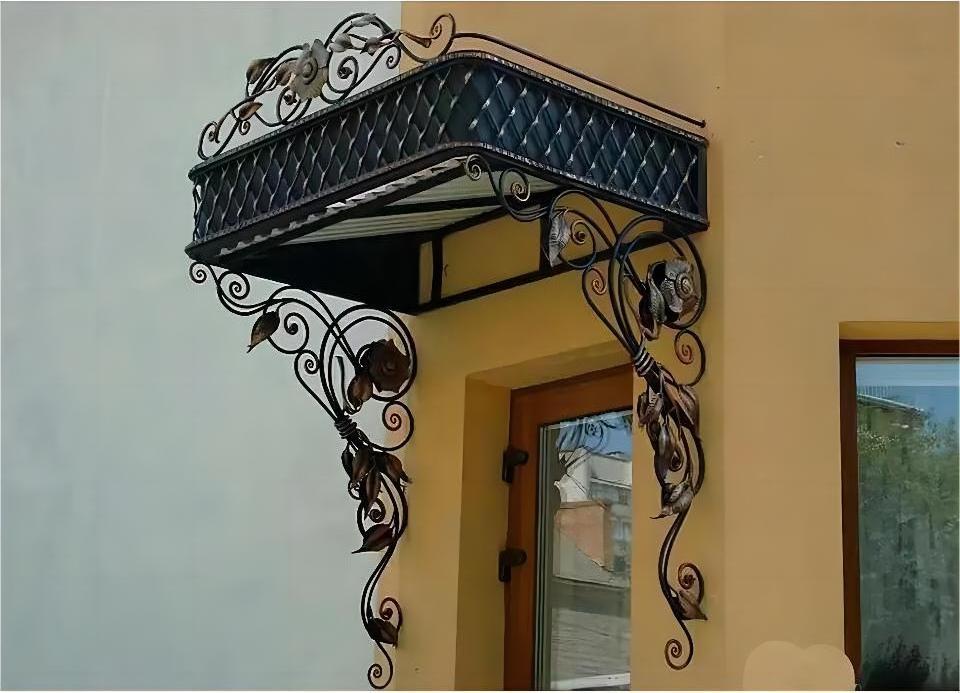 Custom design high quality modern style front door outdoor entrance canopies wrought iron awning awning pergola canopy for Villa