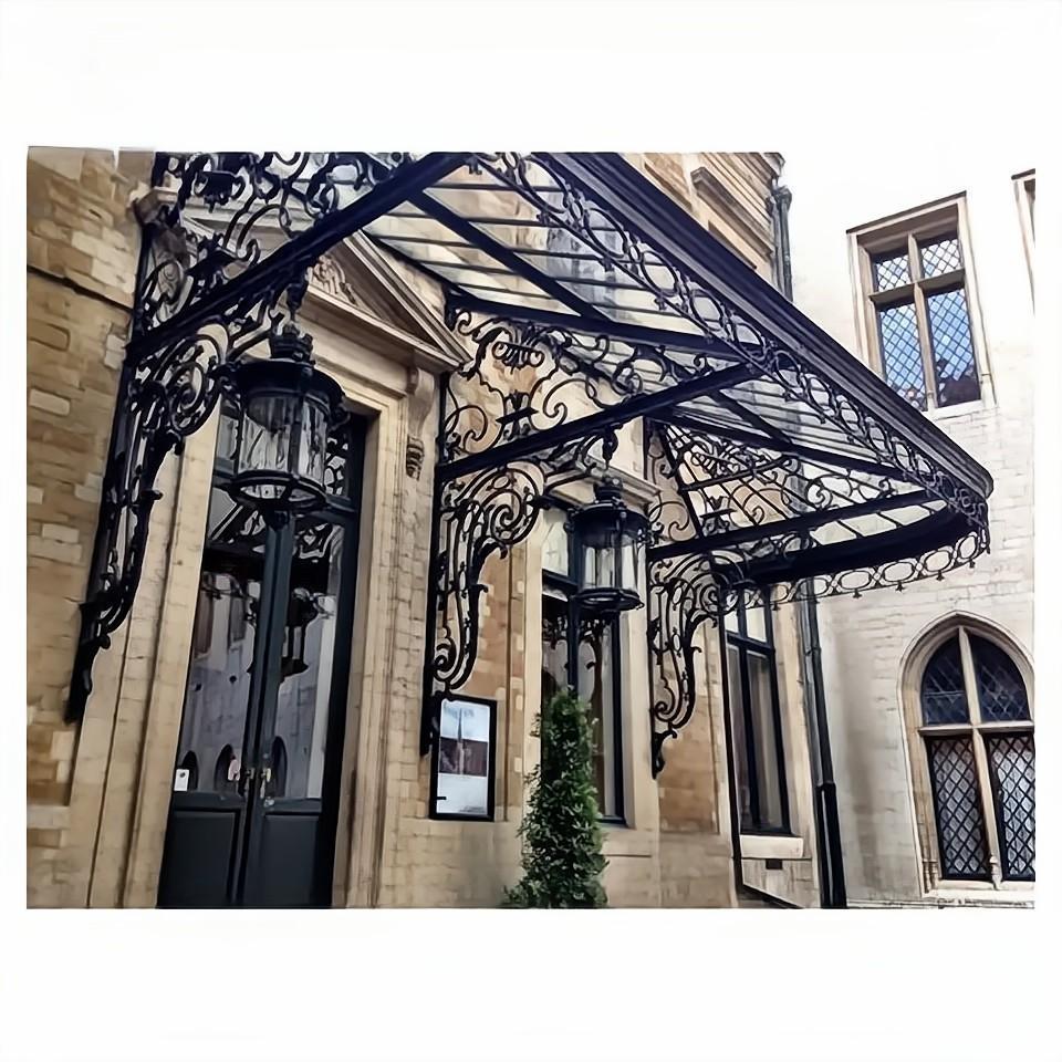 Factory Modern Customized Awnings Entry Door Elegant  Wrought Iron Canopy