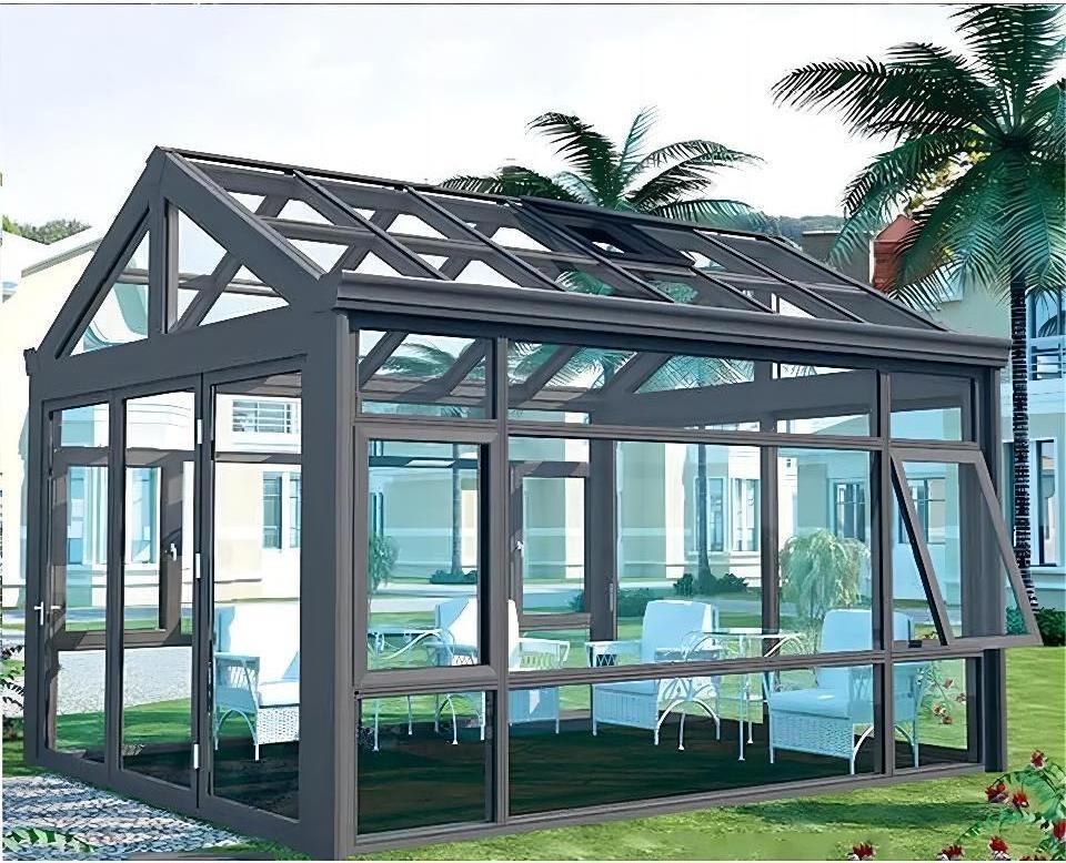 Sunroom Wholesale Price Customized Modern Style Aluminium Frame Sunroom Commercial Glass House