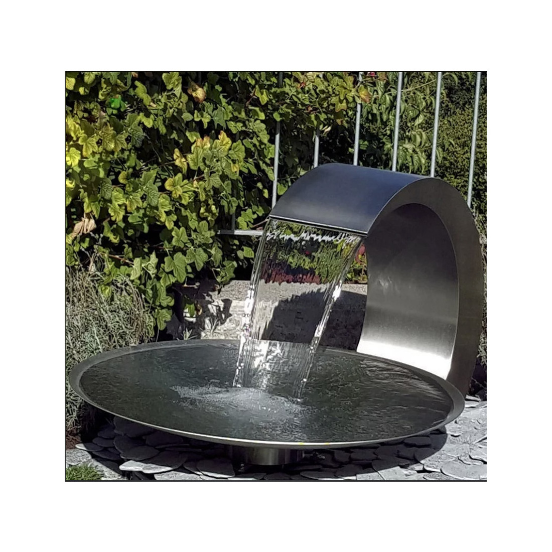 Garden Large Abstract Stainless Steel Water Feature Fountains Outdoor Stainless Steel Water Fountain