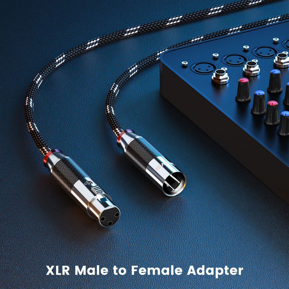 XLR Cannon cable/microphone cable Male to Female Connector Speaker cable OD6.8mm cotton net XLR