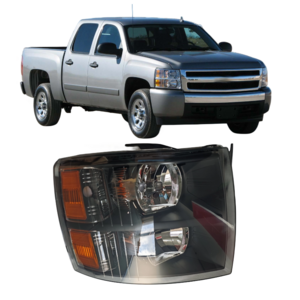 GM2502280 GM2503280 Headlight For 2007-2013 Chevy Chevrolet Silverado 1500 2500 3500 HD Chrome Trim Headlamp