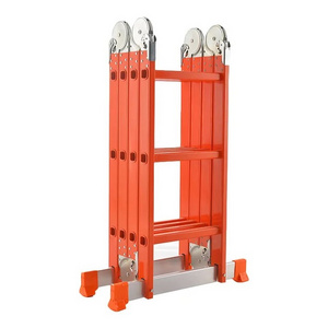 CE 4X3 Step Big Hinges Orange Multi-Function Folding Ladder Aluminum