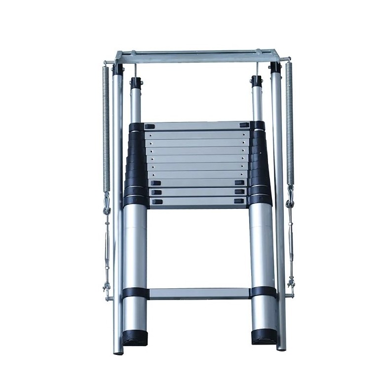 Customization EN 131 Easy Access Compact Attic telescopic Aluminum Ladder for Home Loft