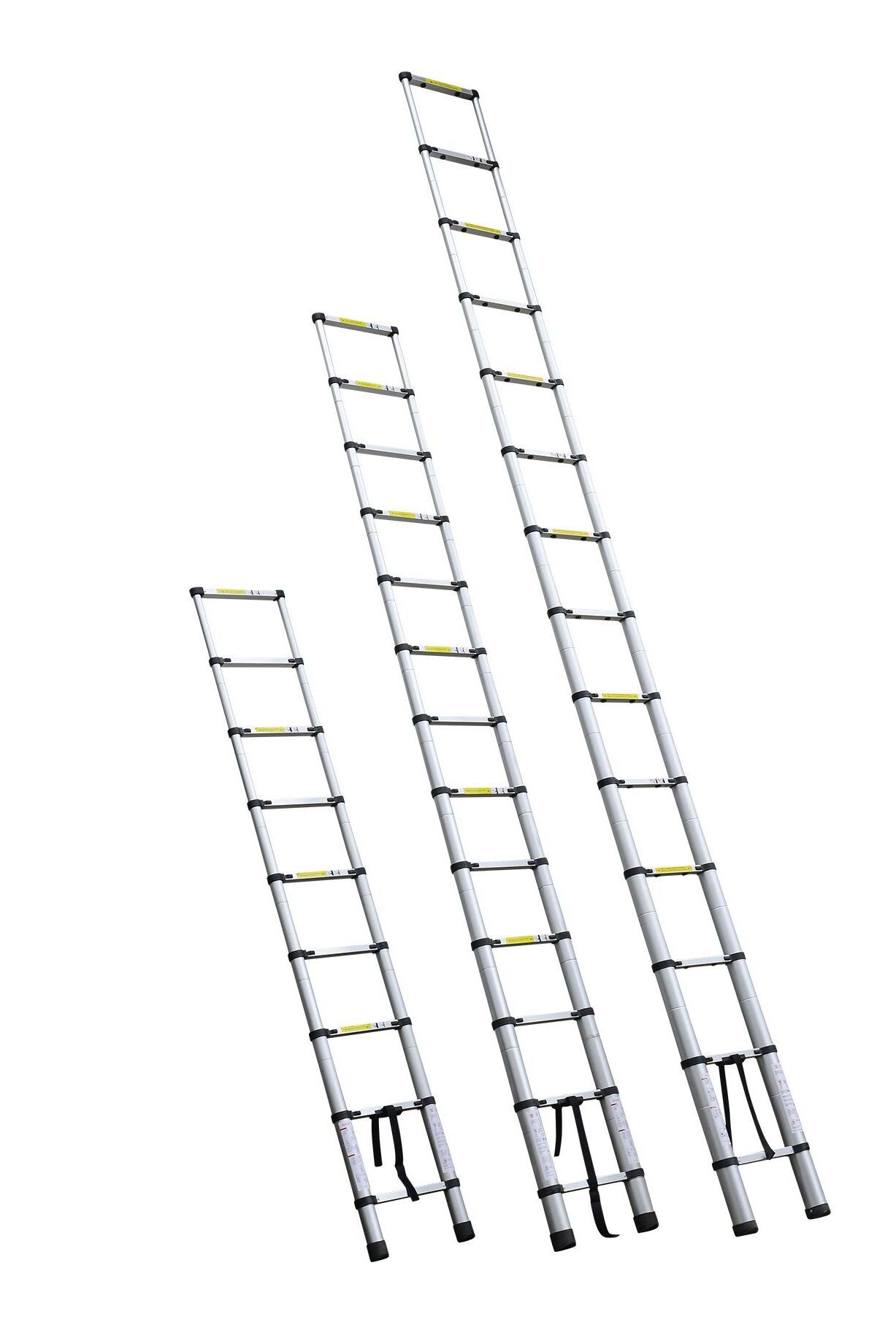 2021 Aluminum Telescopic 12.5 Feet Heavy Duty Extendable Work, Light Weight Multi-Purpose Ladder - Max 330 lbs. Capacity