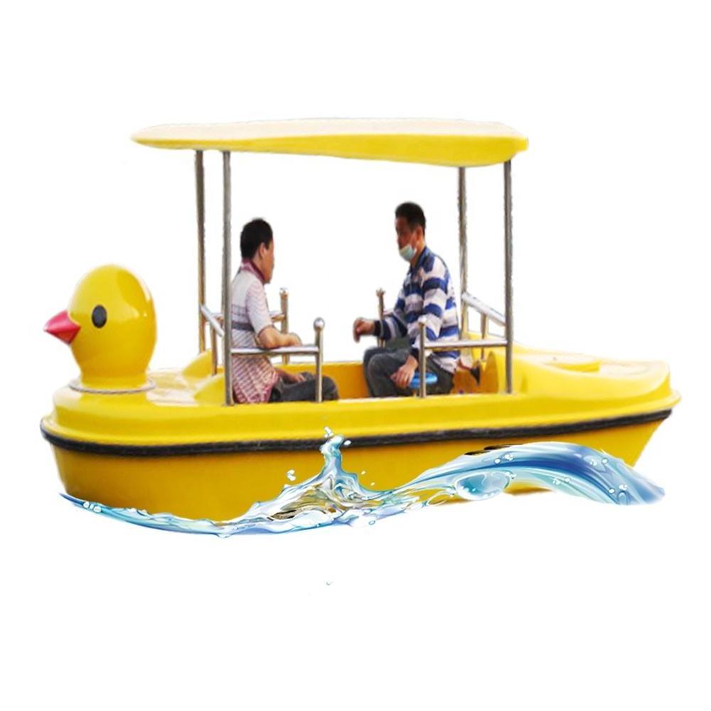 Self-draining fiberglass 4 people Duck electric water pedal boat