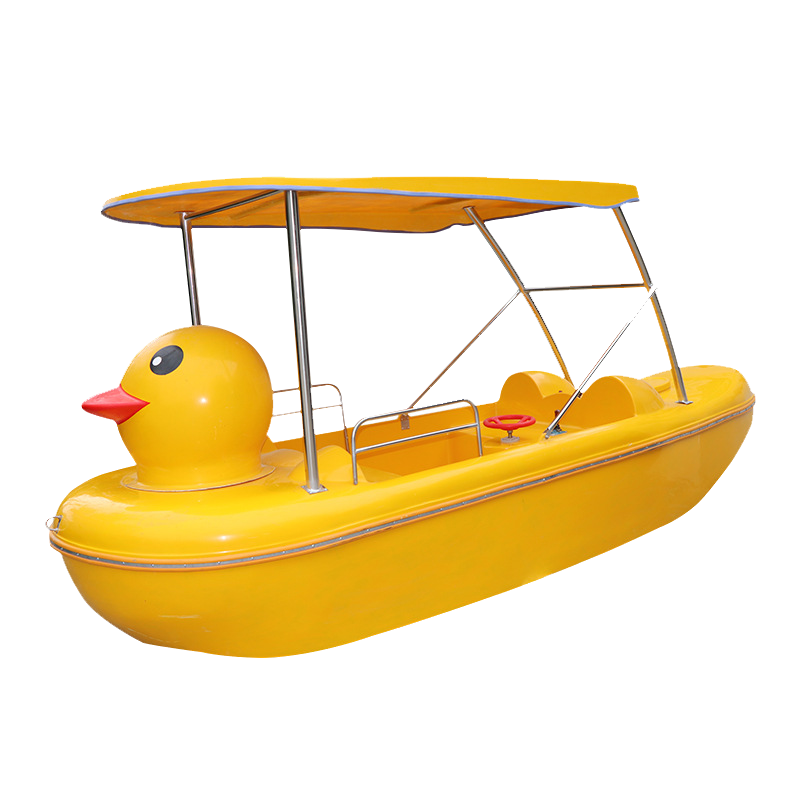 Self-draining fiberglass 4 people Duck electric water pedal boat