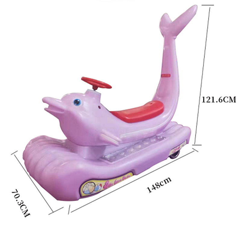 Wholesale Factory Price Beautiful Light Kids Mini Dolphin Electric Kids Car Bumper Car